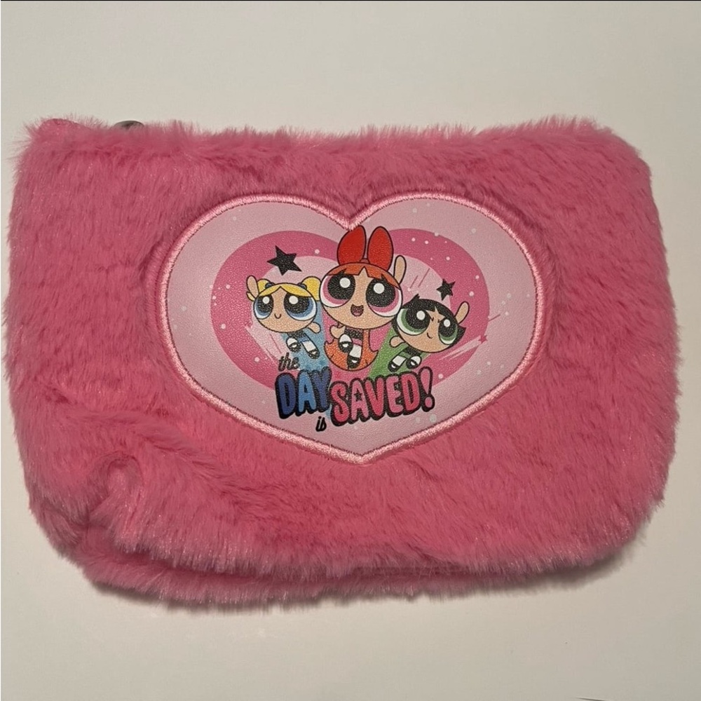Powerpuff Girls Plush Pink Makeup / Cosmeic Bag NEW, Licensed